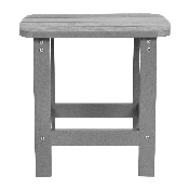Charlestown All-Weather Poly Resin Wood Adirondack Side Table in Gray, JJ-T14001-GY-GG