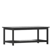 Charlestown All-Weather Poly Resin Wood Two Tiered Adirondack Slatted Coffee Conversation Table in Black, JJ-T14022-BK-GG