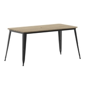 Declan Commercial Indoor/Outdoor Dining Table with Umbrella Hole, 30