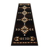 Amado Collection Southwestern 2' x 7' Brown Area Rug - Olefin Accent Rug with Jute Backing - Living Room, Bedroom, Entryway, KP-RGB9072-27-BN-GG