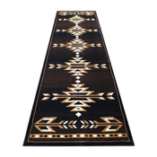 Amado Collection Southwestern 3' x 10' Brown Area Rug - Olefin Accent Rug with Jute Backing - Living Room, Bedroom, Entryway, KP-RGB9072-310-BN-GG