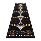 Amado Collection Southwestern 3' x 16' Brown Area Rug - Olefin Accent Rug with Jute Backing - Living Room, Bedroom, Entryway, KP-RGB9072-316-BN-GG