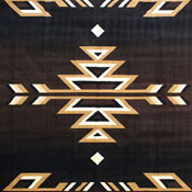 Amado Collection Southwestern 5' x 7' Brown Area Rug - Olefin Accent Rug with Jute Backing - Living Room, Bedroom, Entryway, KP-RGB9072-57-BN-GG