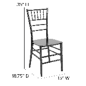 HERCULES Series Black Resin Stacking Chiavari Chair, LE-BLACK-M-GG