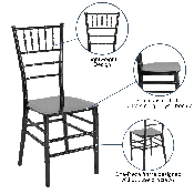 HERCULES Series Black Resin Stacking Chiavari Chair, LE-BLACK-M-GG