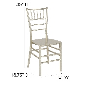 HERCULES Series Champagne Resin Stacking Chiavari Chair, LE-CHAMP-M-GG