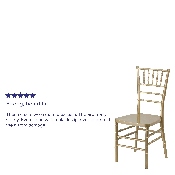 HERCULES PREMIUM Series Gold Resin Stacking Chiavari Chair, LE-GOLD-GG