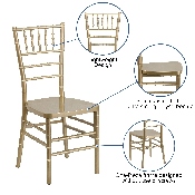 HERCULES PREMIUM Series Gold Resin Stacking Chiavari Chair, LE-GOLD-GG
