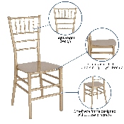 HERCULES Series Gold Resin Stacking Chiavari Chair, LE-GOLD-M-GG