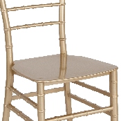 HERCULES Series Gold Resin Stacking Chiavari Chair, LE-GOLD-M-GG