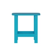 Sonora Commercial Grade 3 Piece Indoor/Outdoor Adirondack Set with 2 Adjustable HDPE Loungers with Cup Holders and 2-Tier Side Table in Blue, LE-HMP-070-1035-BL-GG