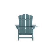 Newport Adirondack Rocking Chair with Cup Holder, Weather Resistant HDPE Adirondack Rocking Chair in Blue, LE-HMP-1044-31-BL-GG