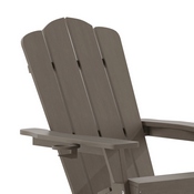 Newport Adirondack Rocking Chair with Cup Holder, Weather Resistant HDPE Adirondack Rocking Chair in Brown, LE-HMP-1044-31-BR-GG