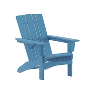 Halifax Adirondack Chair with Cup Holder, Weather Resistant HDPE Adirondack Chair in Blue, LE-HMP-1045-10-BL-GG