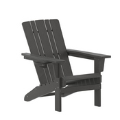 Halifax Adirondack Chair with Cup Holder, Weather Resistant HDPE Adirondack Chair in Gray, LE-HMP-1045-10-GY-GG