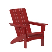 Halifax Adirondack Chair with Cup Holder, Weather Resistant HDPE Adirondack Chair in Red, LE-HMP-1045-10-RD-GG