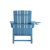 Halifax Adirondack Rocking Chair with Cup Holder, Weather Resistant HDPE Adirondack Rocking Chair in Blue, LE-HMP-1045-31-BL-GG