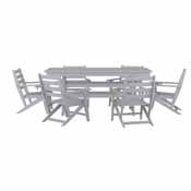 Tolleson Commercial 7 Piece Adirondack Dining Set with 72