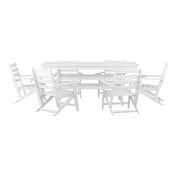 Tolleson Commercial 7 Piece Adirondack Dining Set with 72
