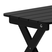 Manchester Commercial Grade 3-Piece Indoor/Outdoor Set with 2 Contemporary All-Weather HDPE Rocking Chairs and End Table in Black, LE-HMP-2002-2-T1620H-BK-GG