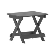 Manchester Commercial Grade 3-Piece Indoor/Outdoor Set with 2 Contemporary All-Weather HDPE Rocking Chairs and End Table in Gray, LE-HMP-2002-2-T1620H-GY-GG