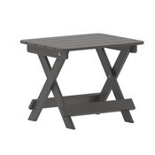 Manchester Commercial Grade 3-Piece Indoor/Outdoor Set with 2 Contemporary All-Weather HDPE Rocking Chairs and End Table in Gray, LE-HMP-2002-2-T1620H-GY-GG