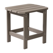 Monterey Commercial Grade 3-Piece Indoor/Outdoor Adirondack Set with 2 Adjustable HDPE Loungers with Cup Holders and 2-Tier Side Table in Brown, LE-HMP-2017-2-T1517H-BR-GG