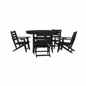 Tolleson Commercial 5 Piece Adirondack Dining Set with 48