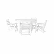 Tolleson Commercial 5 Piece Adirondack Dining Set with 48