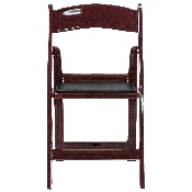 HERCULES Series 1000 lb. Capacity Red Mahogany Resin Folding Chair with Black Vinyl Padded Seat, LE-L-1-MAH-GG