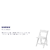 Kids White Resin Folding Chair with White Vinyl Padded Seat, LE-L-1K-GG