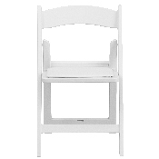 Kids White Resin Folding Chair with White Vinyl Padded Seat, LE-L-1K-GG