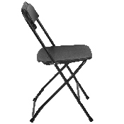 HERCULES Series 650 lb. Capacity Premium Black Plastic Folding Chair, LE-L-3-BK-GG
