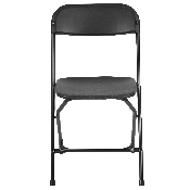 HERCULES Series 650 lb. Capacity Premium Black Plastic Folding Chair, LE-L-3-BK-GG