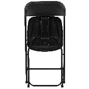 HERCULES Series 650 lb. Capacity Premium Black Plastic Folding Chair, LE-L-3-BK-GG