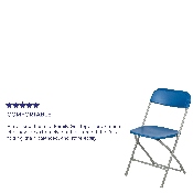 HERCULES Series 650 lb. Capacity Premium Blue Plastic Folding Chair, LE-L-3-BLUE-GG