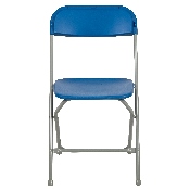 HERCULES Series 650 lb. Capacity Premium Blue Plastic Folding Chair, LE-L-3-BLUE-GG