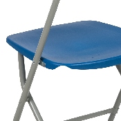 HERCULES Series 650 lb. Capacity Premium Blue Plastic Folding Chair, LE-L-3-BLUE-GG