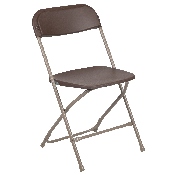 HERCULES Series 650 lb. Capacity Premium Brown Plastic Folding Chair, LE-L-3-BROWN-GG