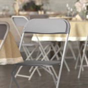 HERCULES Series 650 lb. Capacity Premium Grey Plastic Folding Chair, LE-L-3-GREY-GG