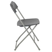 HERCULES Series 650 lb. Capacity Premium Grey Plastic Folding Chair, LE-L-3-GREY-GG