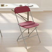 HERCULES Series 650 lb. Capacity Premium Red Plastic Folding Chair, LE-L-3-RED-GG