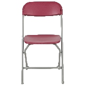 HERCULES Series 650 lb. Capacity Premium Red Plastic Folding Chair, LE-L-3-RED-GG