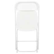 HERCULES Series 650 lb. Capacity Premium White Plastic Folding Chair, LE-L-3-WHITE-GG