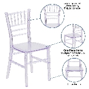 Kids Crystal Transparent Chiavari Chair, LE-L-7K-CL-GG