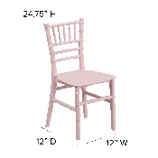Kids Pink Resin Chiavari Chair, LE-L-7K-PK-GG
