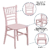 Kids Pink Resin Chiavari Chair, LE-L-7K-PK-GG