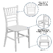 Kids White Resin Chiavari Chair, LE-L-7K-WH-GG