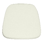 Soft Ivory Fabric Chiavari Chair Cushion, LE-L-C-WHITE-GG