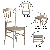 HERCULES Series Gold Resin Stacking Napoleon Chair, LE-L-MON-GD-GG